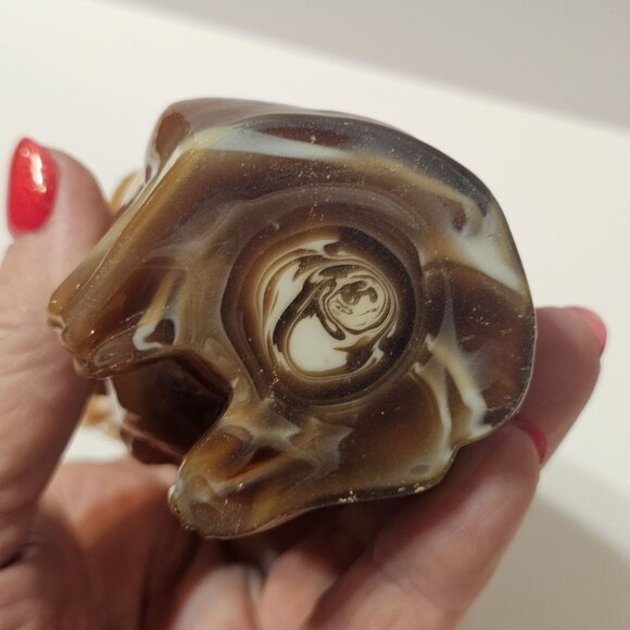 Vintage1960's Imperial Glass Caramel Slag Glass Woodchuck Gopher Figurine - Picture 8 of 8